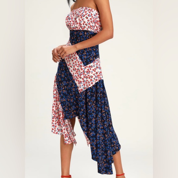 LAST CHANCE BEFORE DONATED - LULU’S STRAPLESS SUMMER DRESS SIZE XL - Picture 1 of 10